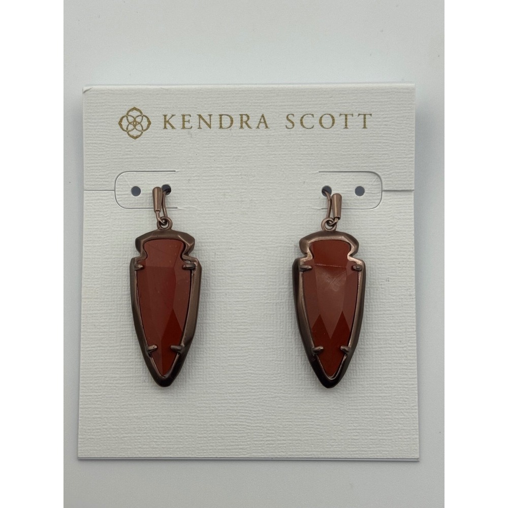 Kendra Scott Katelyn Arrowhead Red‎ Jasper Earrings